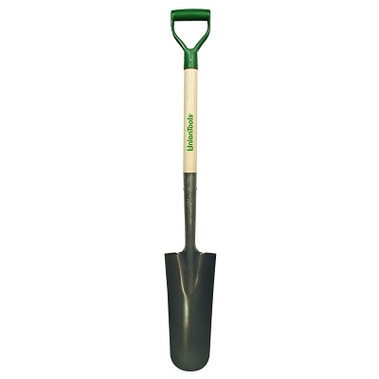UnionTools Drain & Post Spade, 14 in L x 5.25 in W Round Blade, 27 in Hardwood Poly D-Grip Handle (1 EA / EA)