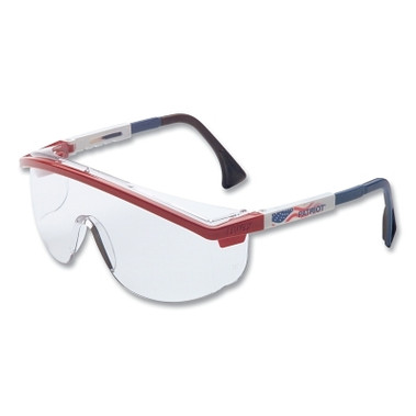Honeywell Uvex Astrospec 3000 Eyewear, Clear Lens, Ultra-dura, Blue/Red/White Frame (1 EA / EA)