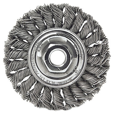 Weiler Standard Twist Knot Wire Wheel, 8 in D x 5/8 in W, .023 in Steel Wire, 6,000 rpm (1 EA / EA)