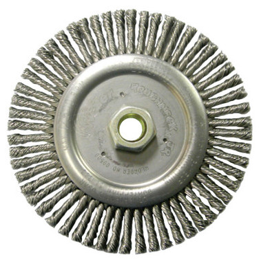 Weiler Roughneck Stringer Bead Wheel, 6 in D x 3/16 in W, .02 Steel Wire, 12,500 rpm (1 EA)