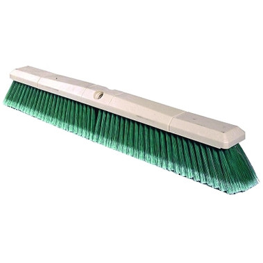 Weiler Perma-Sweep Floor Brush, 24 in Foam Block, 3in Trim L, Flagged Green Polystyrene (1 EA / EA)