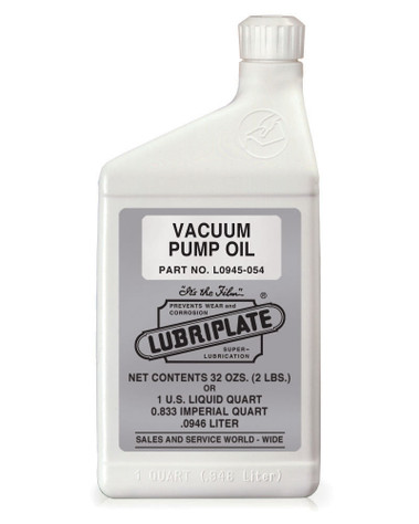 LUBRIPLATE VACUUM PUMP OIL, 1 qt. Bottle, (12 BTL/CS)