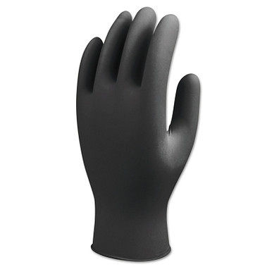 SHOWA 7700 Series Nitrile Gloves, Rolled Cuff, X-Large, Black (1 DI / DI)
