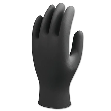 SHOWA 7700 Series Nitrile Gloves, Rolled Cuff, X-Large, Black (1 DI / DI)