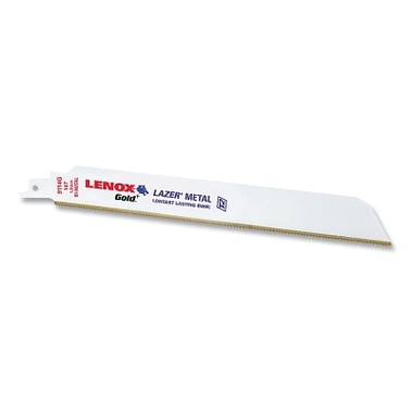 Lenox Gold Power Arc Curved Reciprocating Saw Blade, 6 in L x 1 in W x 0.035 in Thick, 14 TPI, Extreme Metal (5 EA / PK)