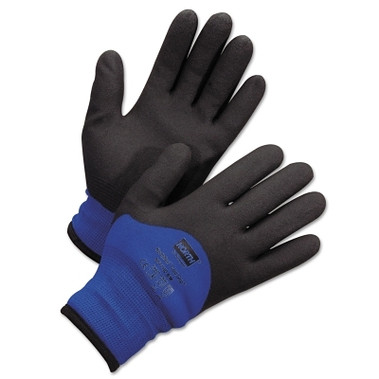 Honeywell North NorthFlex Cold Grip Coated Gloves, Small, Black/Blue (12 PR / BG)