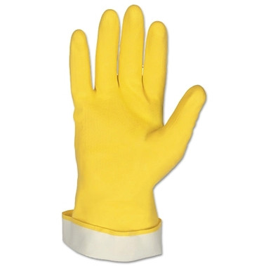 MCR Safety Unsupported Latex Gloves, 10 - 10.5, Latex, Yellow (1 DZ / DZ)