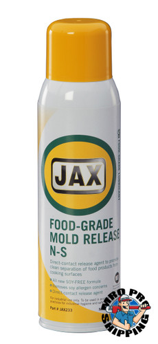 JAX #233 FOOD GRADE MOLD RELEASE NS (Non-Soy Based), 20 oz., (12 CANS/CS)