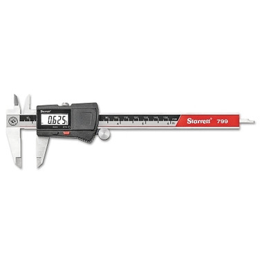 L.S. Starrett EC799 Series Electronic Caliper, SPC Output, 0 to 6 in, Stainless Steel (1 EA / EA)