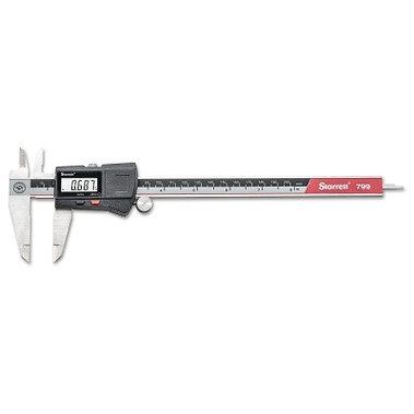 L.S. Starrett EC799 Series Electronic Caliper, SPC Output, 0 to 8 in, Stainless Steel (1 EA / EA)