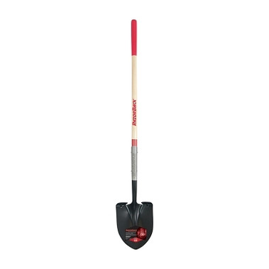RAZOR-BACK Round Point Shovel, 12 in L x 9.5 in W Blade, 48 in North American Hardwood Straight Handle, PowerStep/SuperSocket (1 EA / EA)