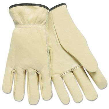MCR Safety Unlined Drivers Gloves, Select Grade Cowhide, X-Large, Straight Thumb, Beige (12 PR / DZ)