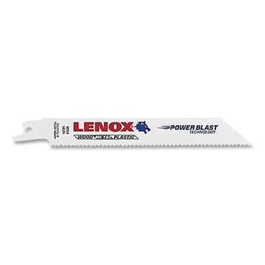 Lenox General Purpose Bi-Metal Reciprocating Saw Blade, 6 in L x 3/4 in W x 0.035 in Thick, 10 TPI, 5 EA/PK (5 EA / PK)