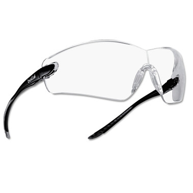 Bolle Safety Cobra Series Safety Glasses, Anti-Scratch Anti-Fog Clear Lenses, Black/Gray (10 PR / BX)