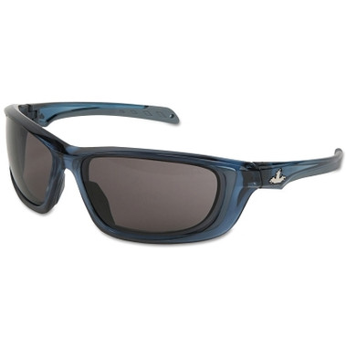 MCR Safety USS Defense Safety Glasses, Clear Polycarbonate, MAX6, Dark Blue Frame (12 PR / DZ)