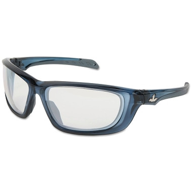 MCR Safety USS Defense Safety Glasses, Duramass HC/Polar BossMan Mirror, Dark Blue Frame (12 PR / DZ)