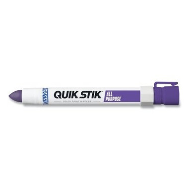 Markal Quik Stik All Purpose Solid Paint Marker, Purple, 1/8 in, Bullet (72 EA / CA)