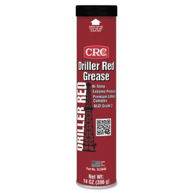 CRC Driller Red Grease, 14 oz Cartridge, 14 wt oz, NLGI Grade 2 (10 EA / CA)