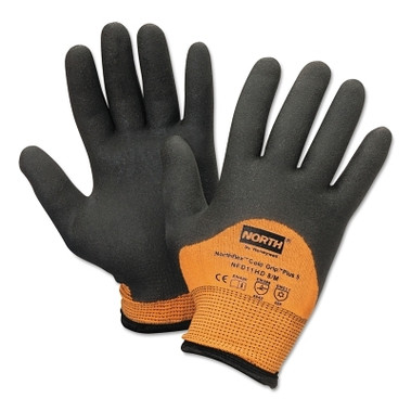 Honeywell North NorthFlex Cold Grip Plus 5 Coated Gloves, 2X-Large, Black/Orange (12 PR / DZ)