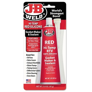 J-B Weld Hi-Temp Red Silicone Gasket Maker & Sealant, 3 oz (1 EA / EA)