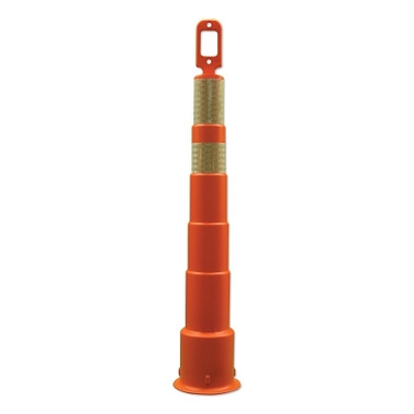Cortina Grip N Go Channelizer Cones, 42 in, 1-4" & 1-6" HI Collars, Polyethylene, Orange (1 EA / EA)