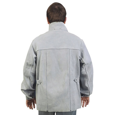 MCR Safety Leather Welding Jacket, X-Large, Gray (1 EA / EA)