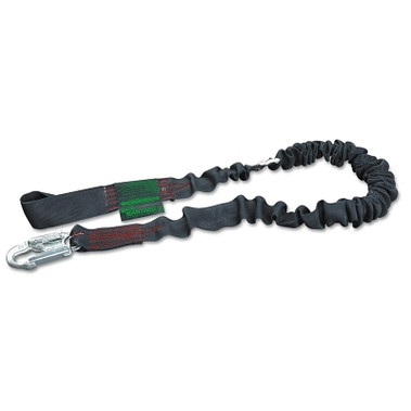 Honeywell Miller Manyard ll Shock-Absorbing Lanyard, 4ft-6ft, Anchorage Connect, 310lb Cap, Black (1 EA / EA)