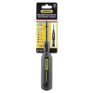 General Tools Carded Multi-Pro All in One Screwdriver, Slotted; Phillips; Square; Torx, 8.5" L (3 EA / PK)
