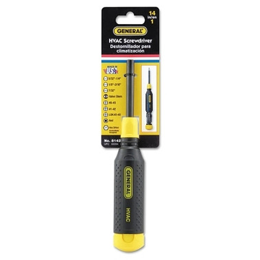 General Tools Carded Multi-Pro All in One Screwdrivers, Slotted; Valve Stem; Phillips; Awl (3 EA / PK)