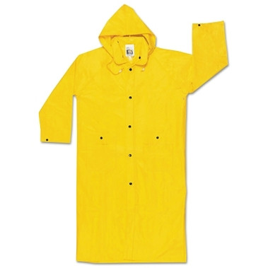 MCR Safety Wizard Raincoat, 0.28 mm, PVC/Nylon, Yellow, 2X-Large (1 EA / EA)