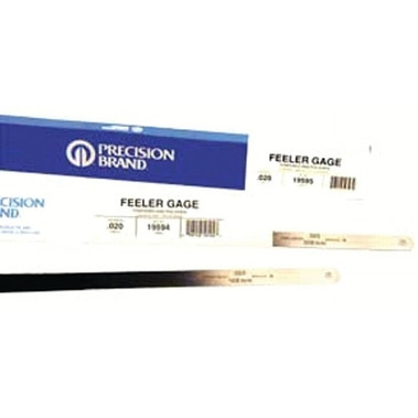 Precision Brand Flat Length Steel Feeler Gauges, 0.030 in, 12 in Length (12 EA / BOX)