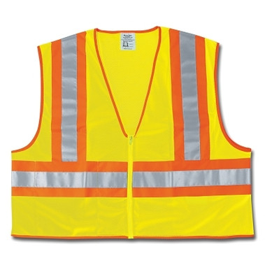 MCR Safety Luminator Class II Safety Vests, X-Large, Lime (1 EA / EA)