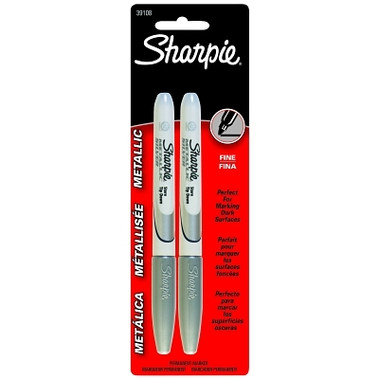 Sharpie Metallic Permanent Marker, Silver, Fine Tip (6 EA / BG)