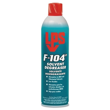 LPS F-104Â° Solvent Degreaser, Ready-to-Use, 15 oz, Aerosol Can, Mild Orange Odor (12 CAN / CS)