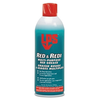 LPS Red and Redi Multi-Purpose Red Grease, 16 oz, Aerosol Can (12 CAN / CS)