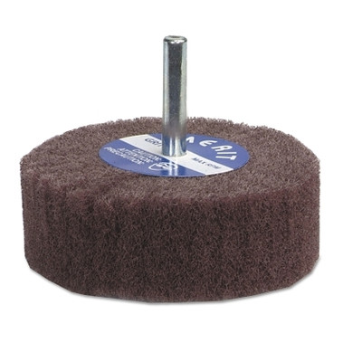 Merit Abrasives Non-Woven Flap Wheels with Mounted Steel Shank, 2 in, 320 Grit, 12,000 rpm (10 EA / BX)