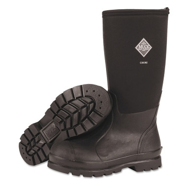 Muck Boots Chore Classic Work Boots, Size 8, 16 in H, Neoprene/Nylon, Black (1 PR / PR)