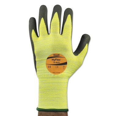 HyFlex 11-423 Cut Resistant Gloves with High Visibility, Size 10, Yellow/Black (1 PR / PR)