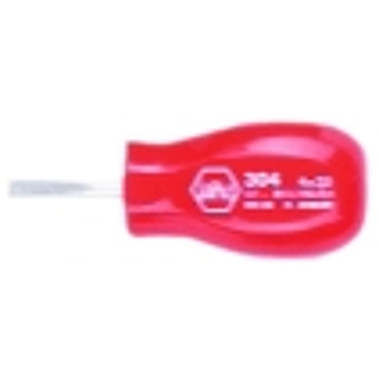 Wiha Tools Soft Grip Slotted Stubby Drivers, 5/32 in, 2.95 in Overall L (1 EA / EA)