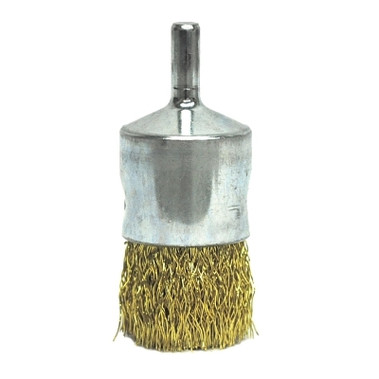Weiler Coated Cup Crimped Wire End Brush, Steel, 22,000 rpm, 1 in x 0.0104 in (10 EA / CTN)