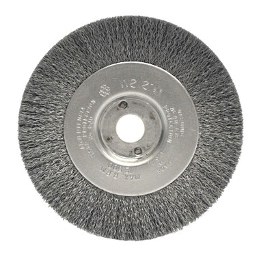 Weiler Narrow Face Crimped Wire Wheel, 4 in D, .008 Steel, 1/2-3/8 in Arbor Hole (2 EA / CTN)