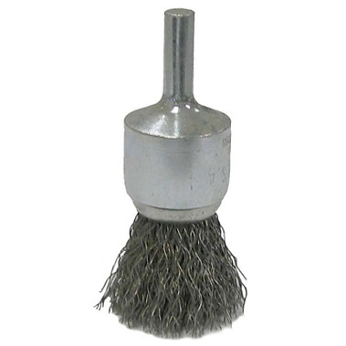 Weiler Vortec Pro Stem Mounted Crimped Wire End Brushes, 22000 rpm, 3/4 in x 0.0104 in (1 EA / EA)