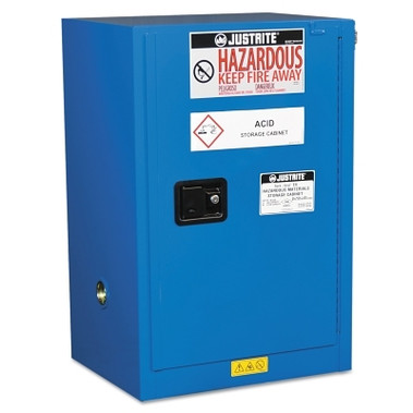 Justrite Sure-Grip EX Compac Hazardous Material Steel Safety Cabinet, 12 Gallon (1 EA / EA)