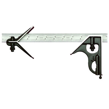 L.S. Starrett 33HC Series Combination Squares, 12 in, 1/64 in @ 1 in, 16ths; Quick Read 64ths (1 EA / EA)