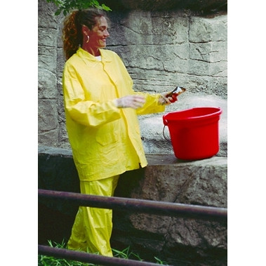 MCR Safety Zodiac Rainsuit, 0.10 mm PVC, Yellow, Large (1 EA / EA)