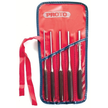 Proto Long Drive Pin Punch Sets, Round, English, Kit Pouch (1 SET / SET)