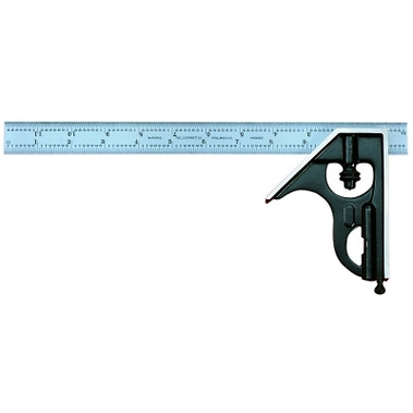 L.S. Starrett 33H Series Combination Squares, 12 in, 1/64 in @ 1"; 16ths; Quick Reading 64ths (1 EA / EA)