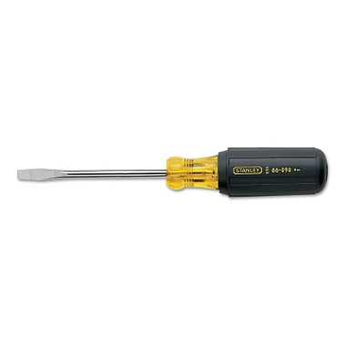 Stanley Vinyl Grip Standard Tip Screwdrivers, 1/4 in, 8 1/4 in Long, Standard Blade (1 EA / EA)