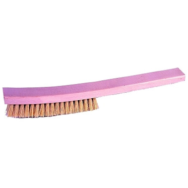 Weiler Plater's Brush, 13 in, 4 X 18 Rows, Tampico Wire Bristle, Curved Wood Handle (12 EA / CTN)