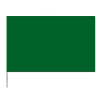 Presco Stake Flags, 4 in x 5 in, 21 in Height, PVC/Steel Wire, Green (100 EA / BD)